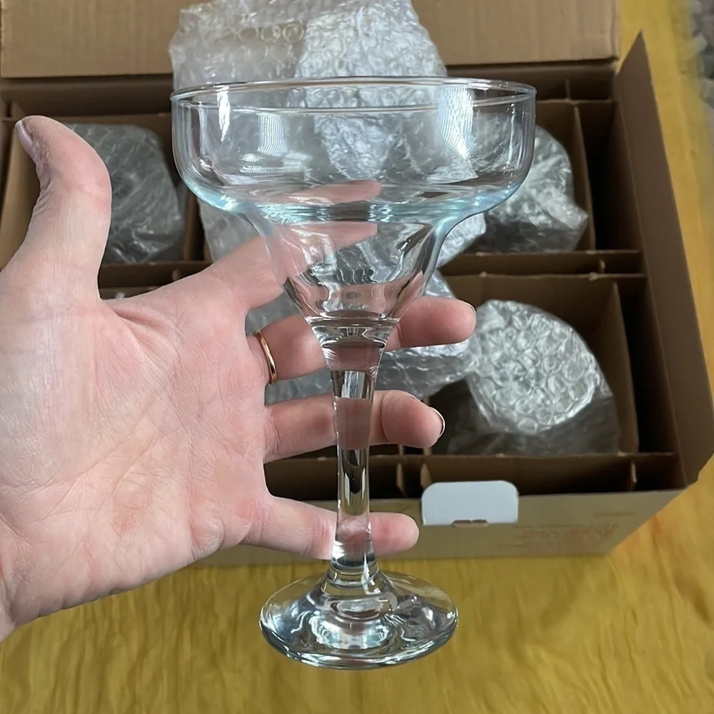 Brand New Margarita Glasses Set of 6 Cocktail Frozen Drink 10.25 oz Clear Glass